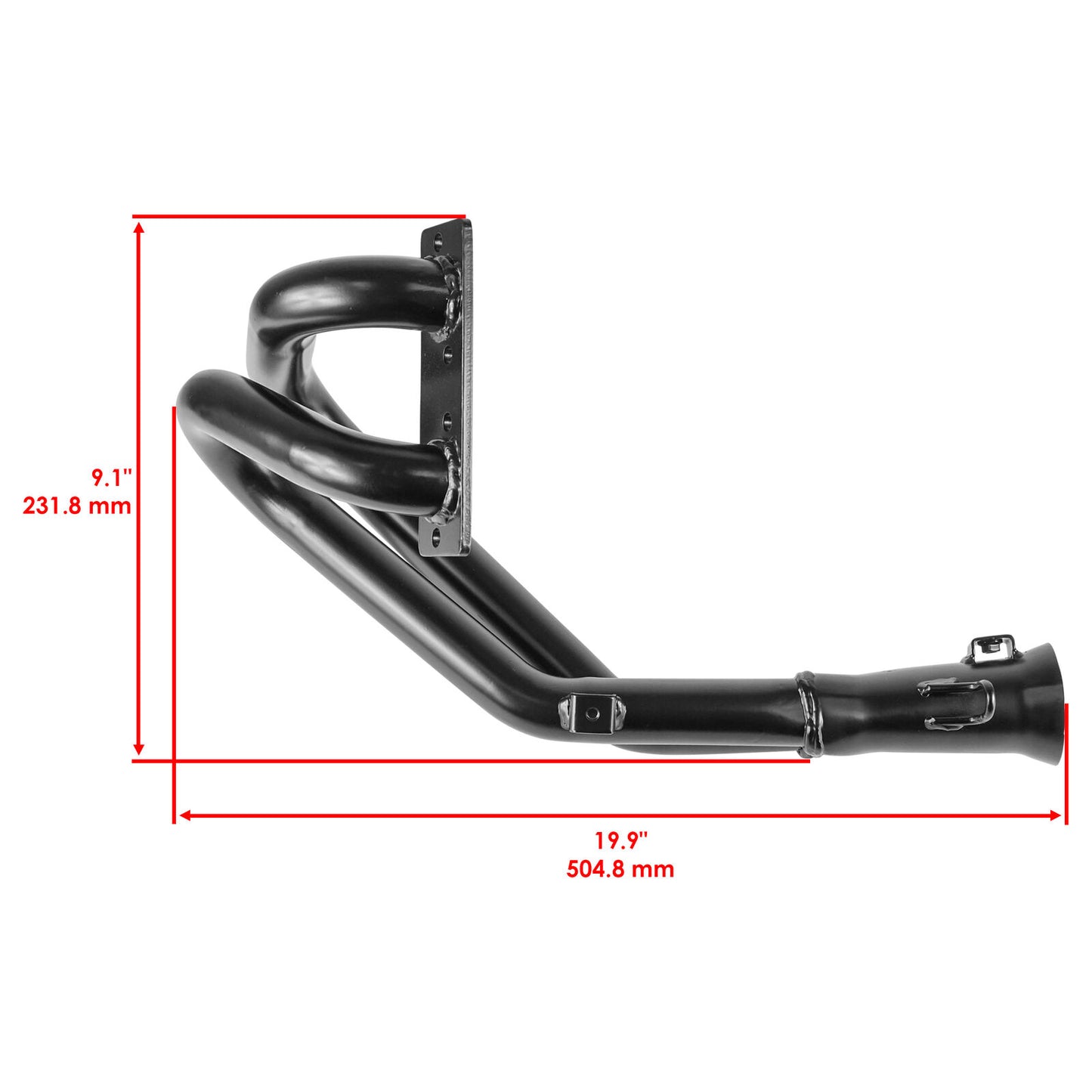 Caltric Exhaust Pipe For Polaris RZR 800 EFI 2011-2014 / RZR S 800 EFI 2009-2013