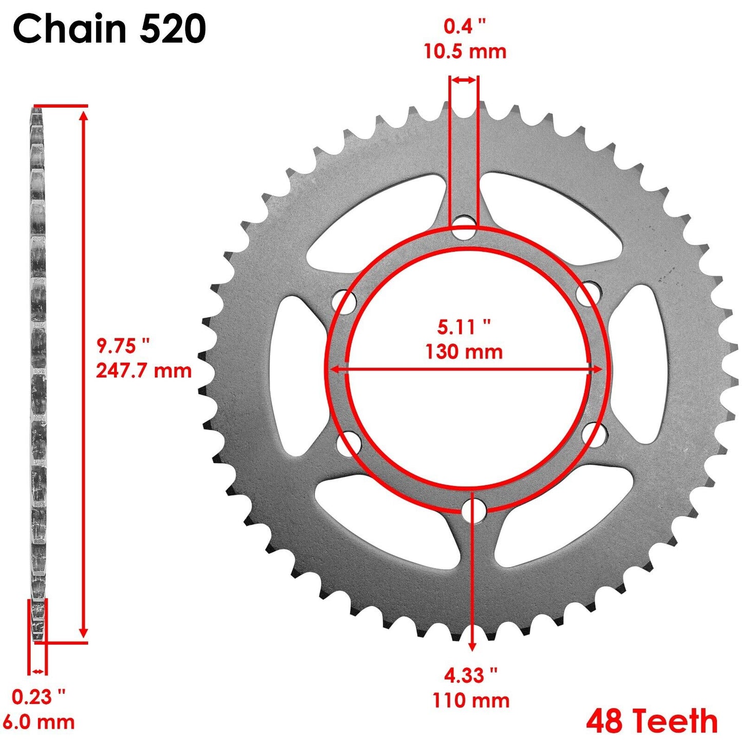 Drive Chain & Sprockets Kit for Yamaha R6 YZF-R6 2003 2004 2005