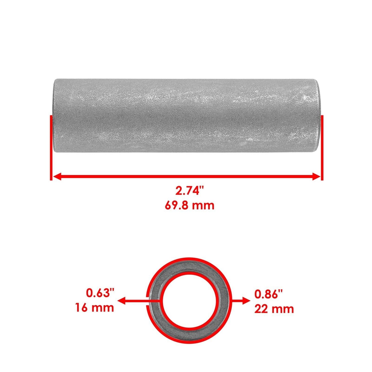 Caltric SHORT Swingarm Pivot Shaft Bushing for Yamaha Blaster SE YFS200SEV 2006