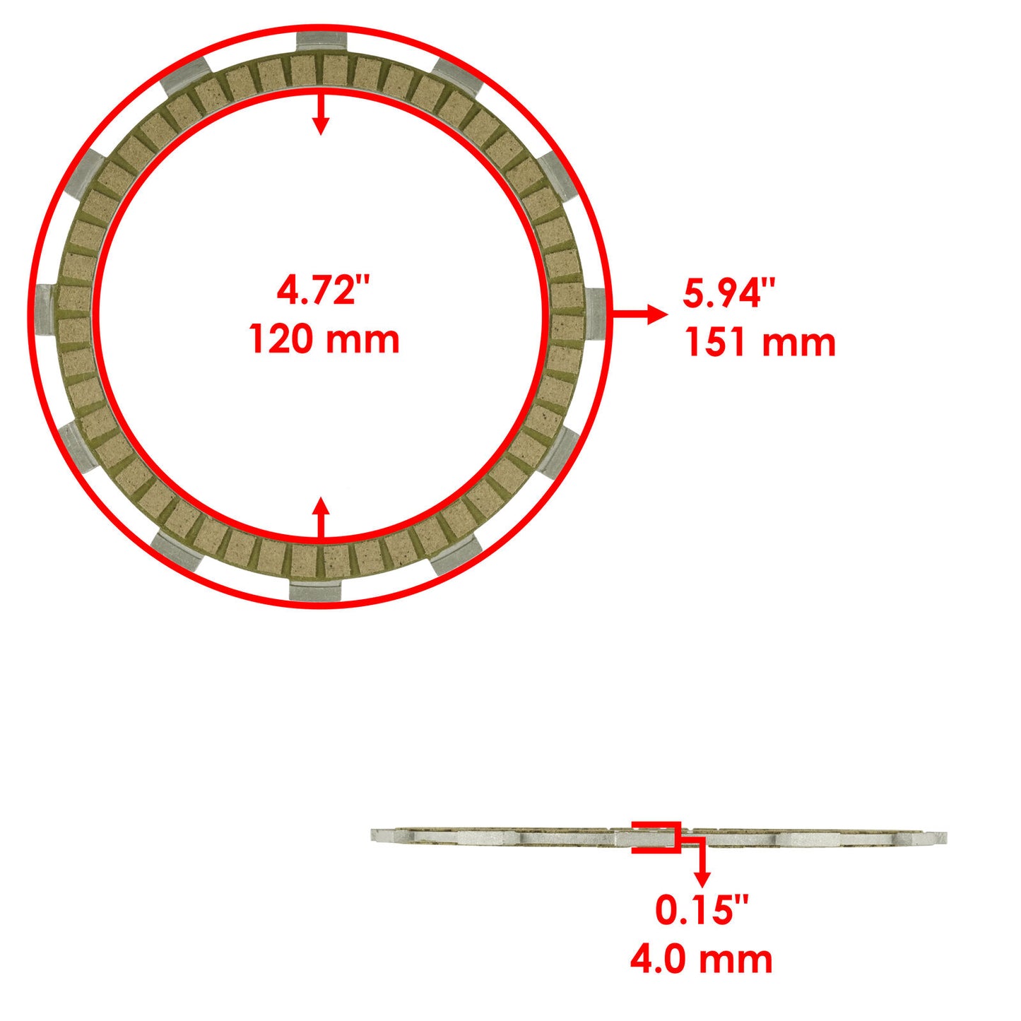 Clutch Friction and Steel Plates for Honda CBR1000RR CBR1000RA 2008-2016