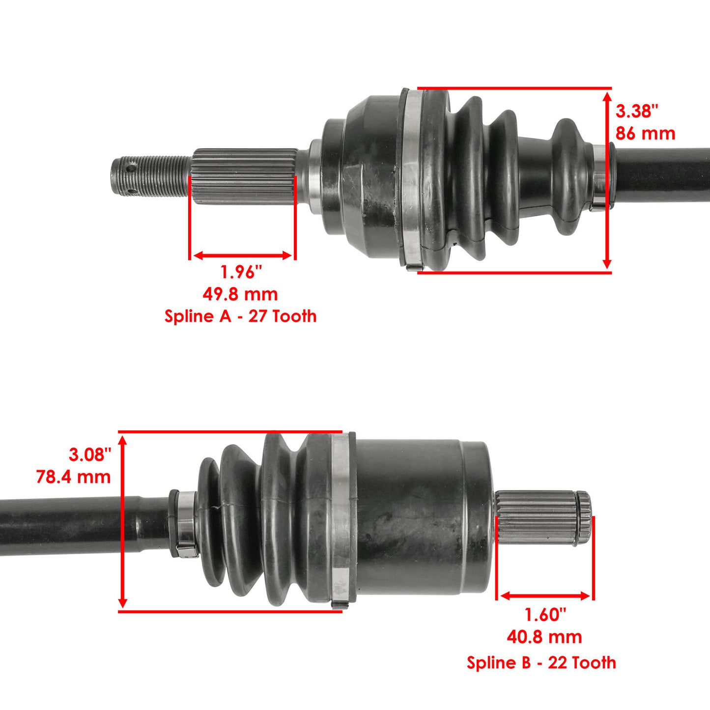 Front CV Axle For John Deere 4X2 4X4 HPX Gator (Diesel) (090001 - ) Left/Right