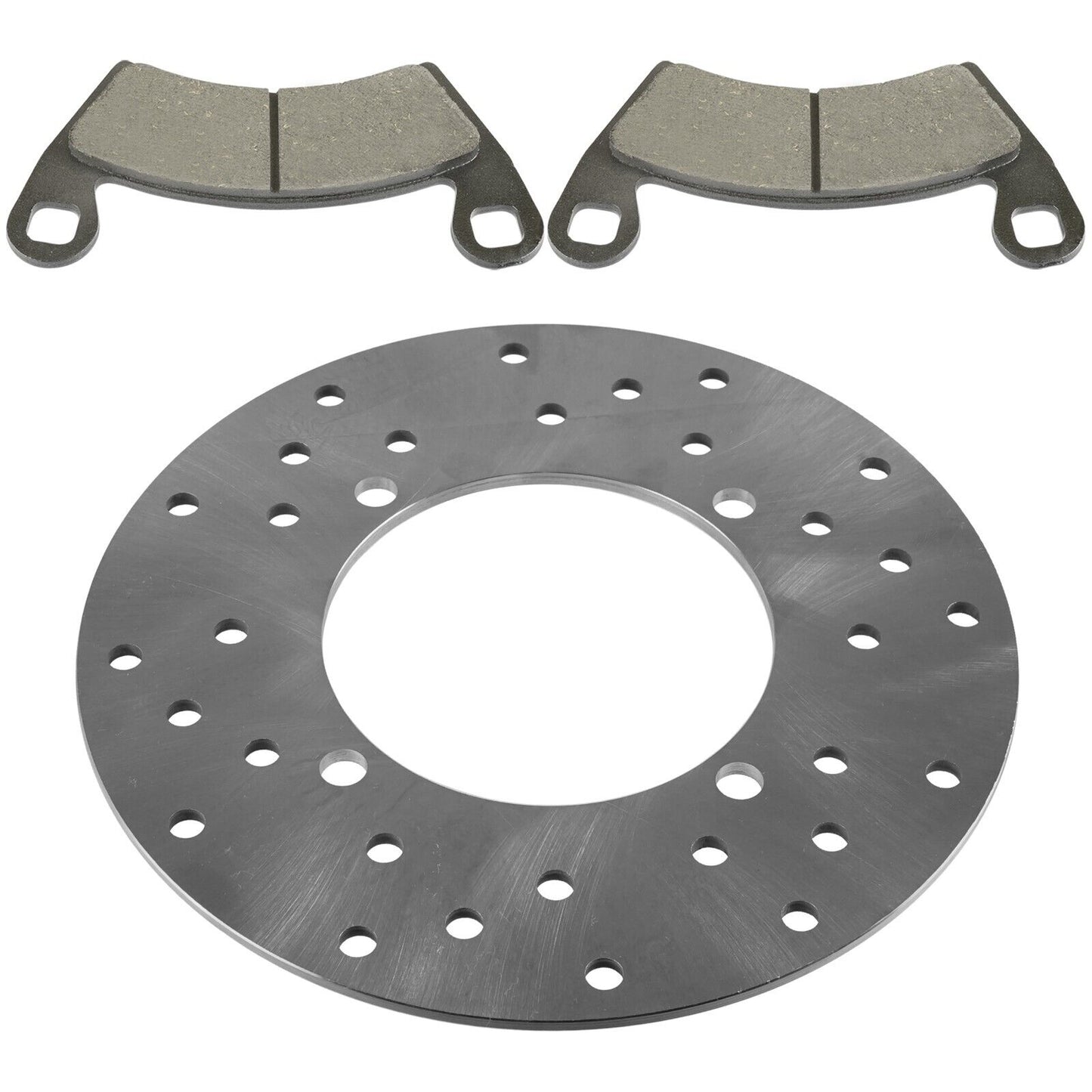 Rear Brake Disc Rotor w/ Pads for Polaris Ranger 800 6X6 2010 2011 2012 - 2017