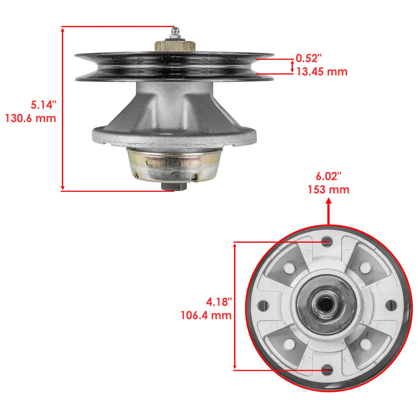 3 Am121342 Spindle Assembly for John Deere LX277 LX279 LX288 GT225 (44" in Deck)