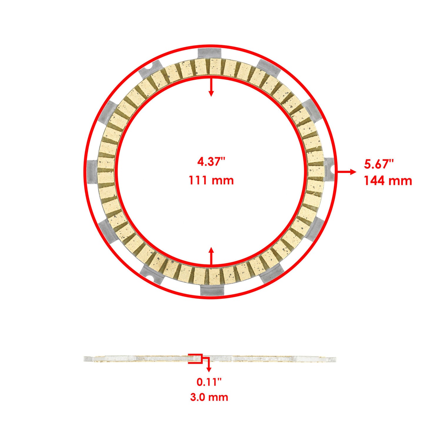 Clutch Friction Steel Plates Kit for Kawasaki Z750S Z750 ZR750 2005 2006 - 2010