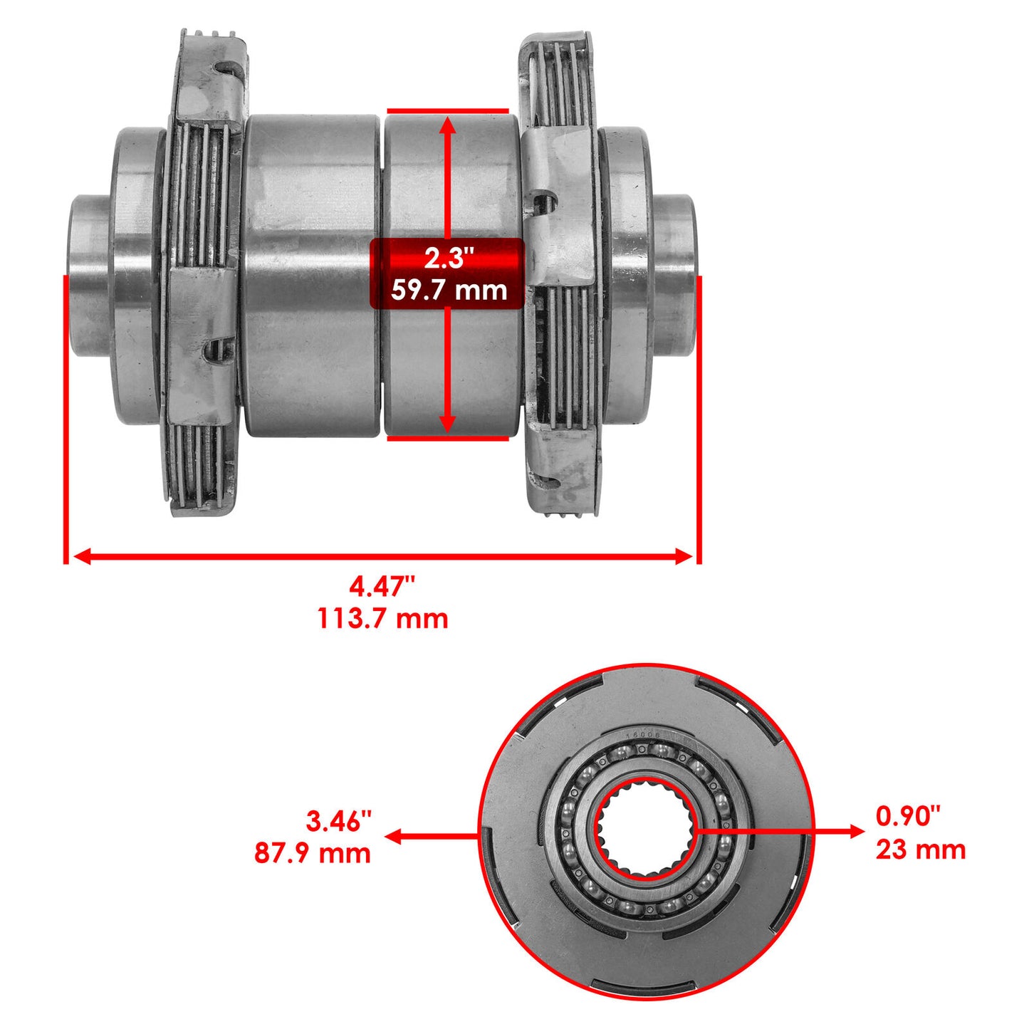 Caltric Front Differential Hub For Polaris Sportsman X2 500 800 EFI 2007-2009