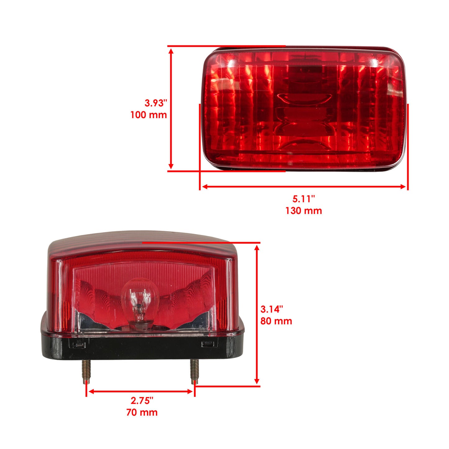 Taillight Assembly w/ Bulb fits Yamaha Grizzly 450 YFM450FG 4X4 2007 2008-2014