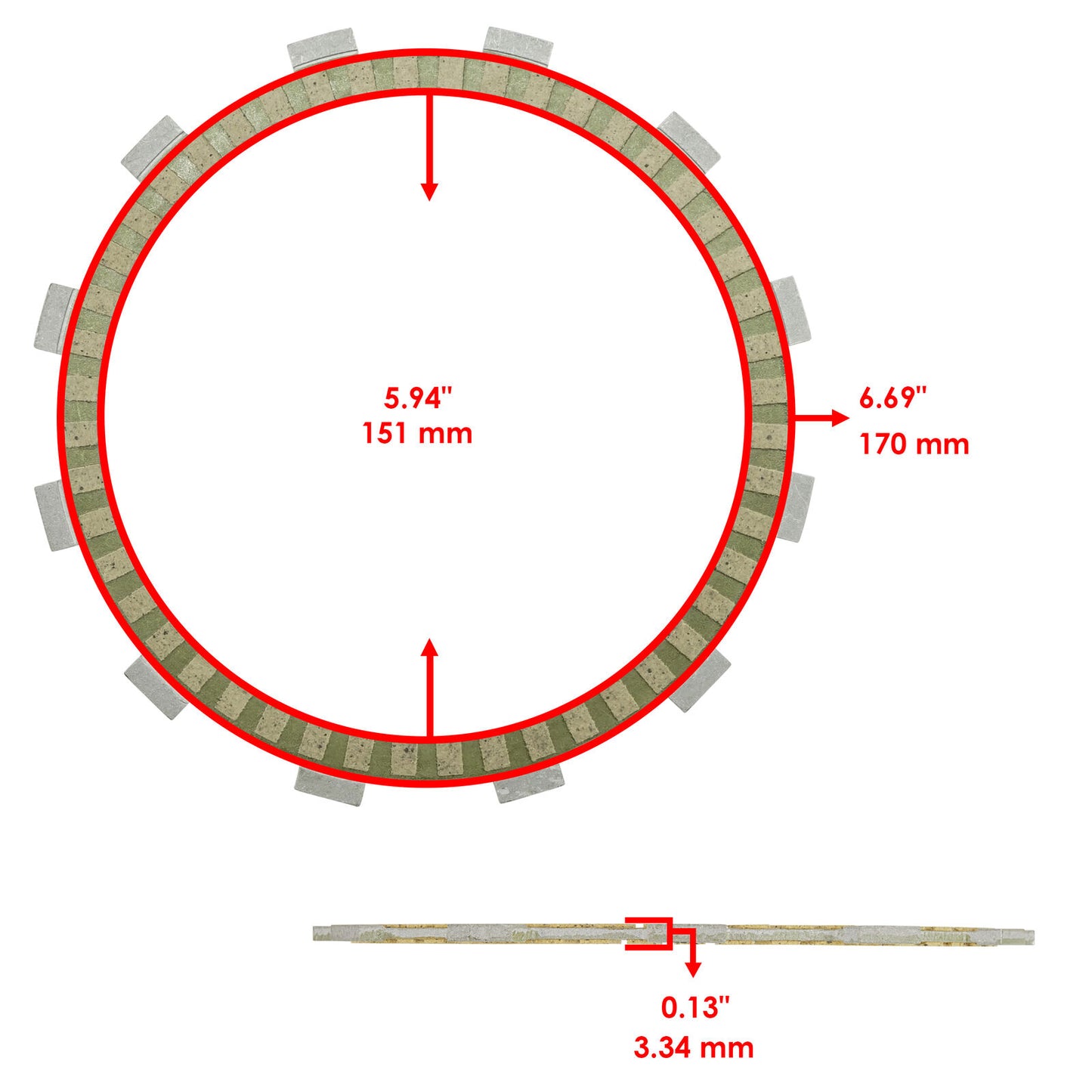 Clutch Friction Steel Plates Kit for Kawasaki Vulcan 2000 VN2000 2004 2005-2010