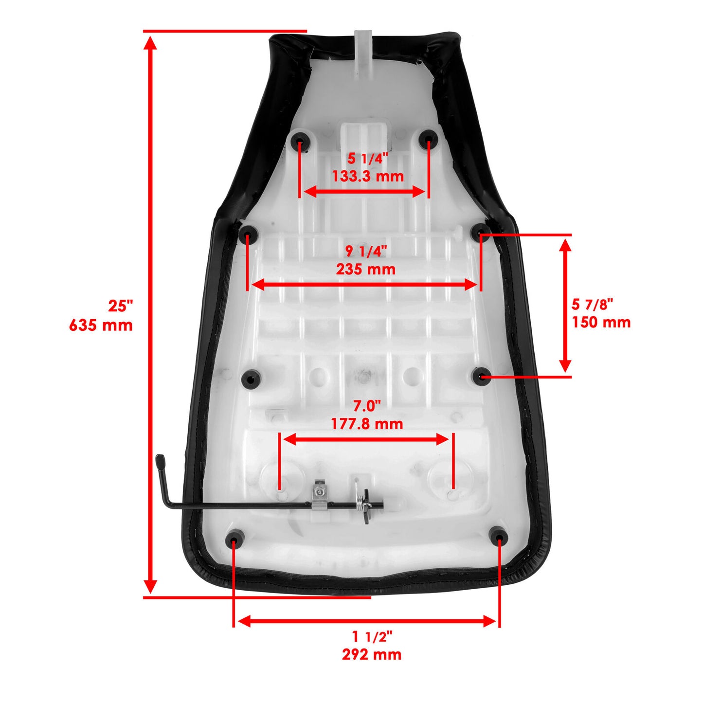 Complete Seat for Honda TRX350FM Rancher 350 4x4 S 2004 2005 2006 Black Seat