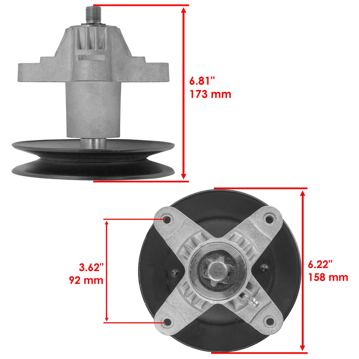 Spindle with Pulley for Cub Cadet LT1040 LT1042 738-1010A 941-0919 42"