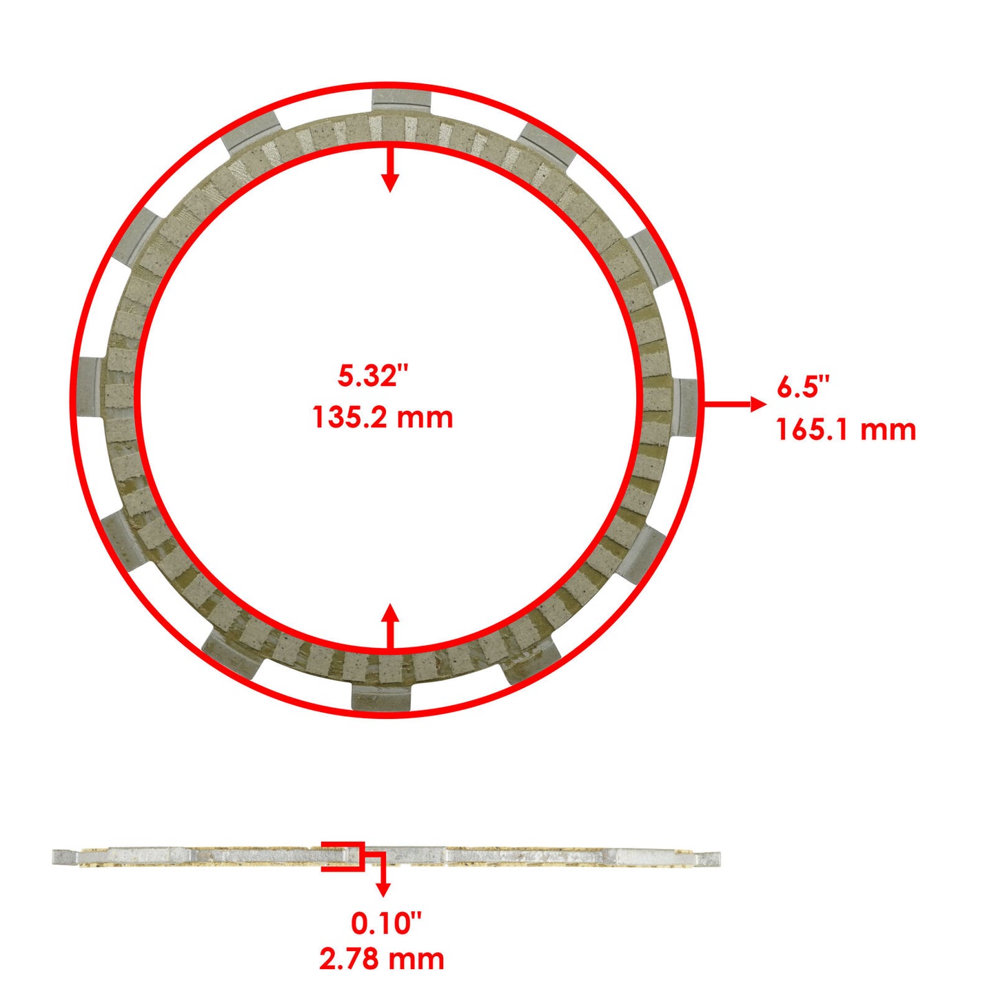 Clutch Friction Plates for Yamaha FJR1300A FJR1300ES 2016 - 2022 / Qty 3