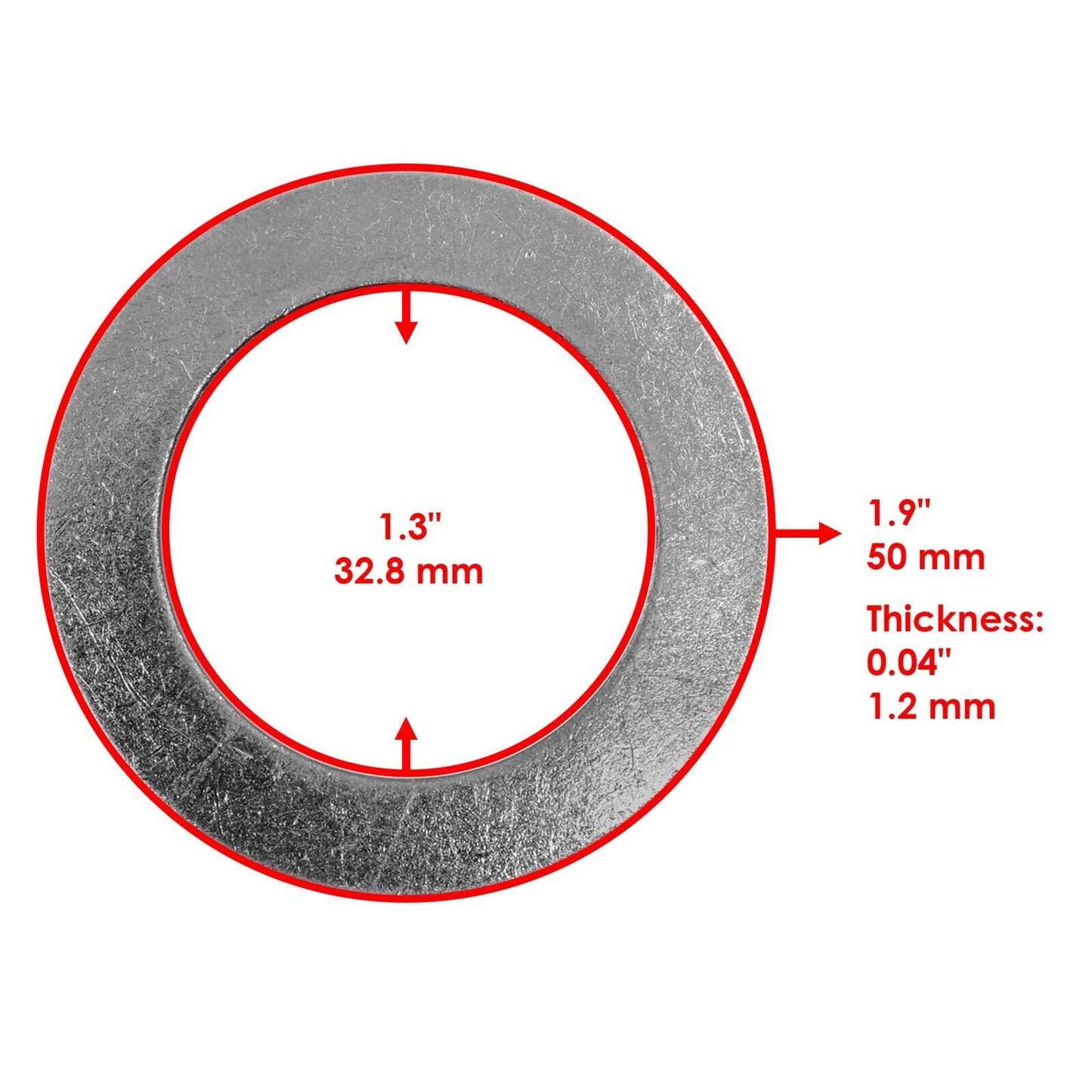 Caltric 7556889 Clutch Washer for Polaris RZR XP 1000 / 32.512 x 49.0 x 1.214