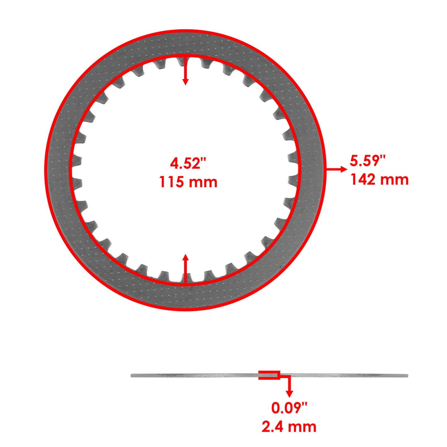 Caltric Clutch Steel Plates Kit for Yamaha Tracer 9 / 900 GT MTT9 2019 - 2022