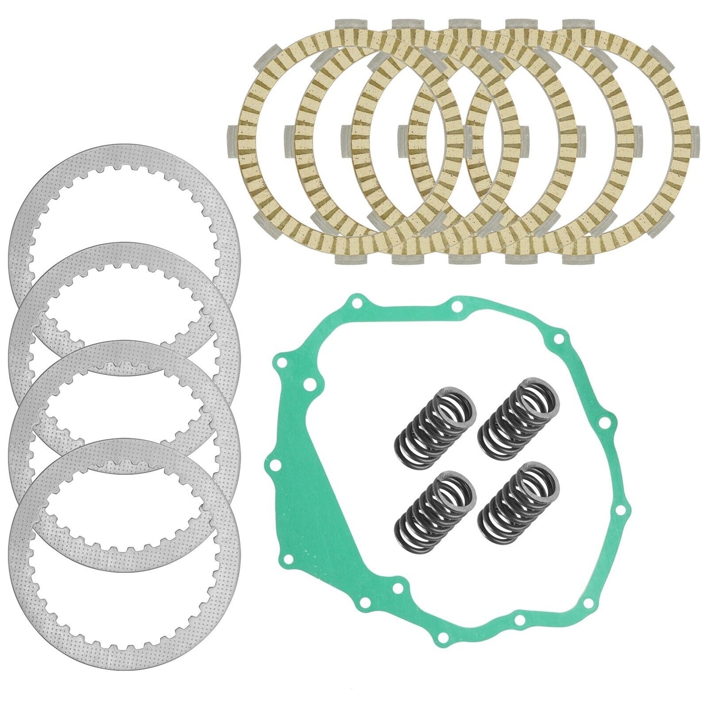 Clutch Friction Steel Plates Kit for Honda Recon 250 TRX250 1997-2001