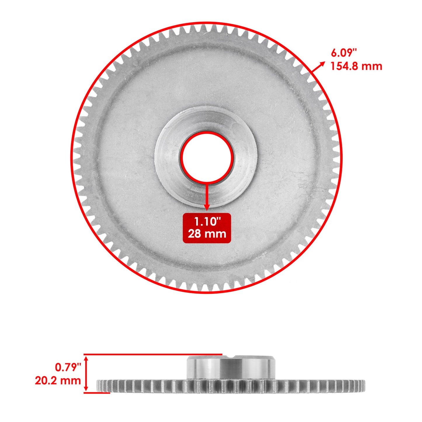 Caltric Starter Clutch Idler Gear for Polaris Ranger Crew XP 1000 2018 2021