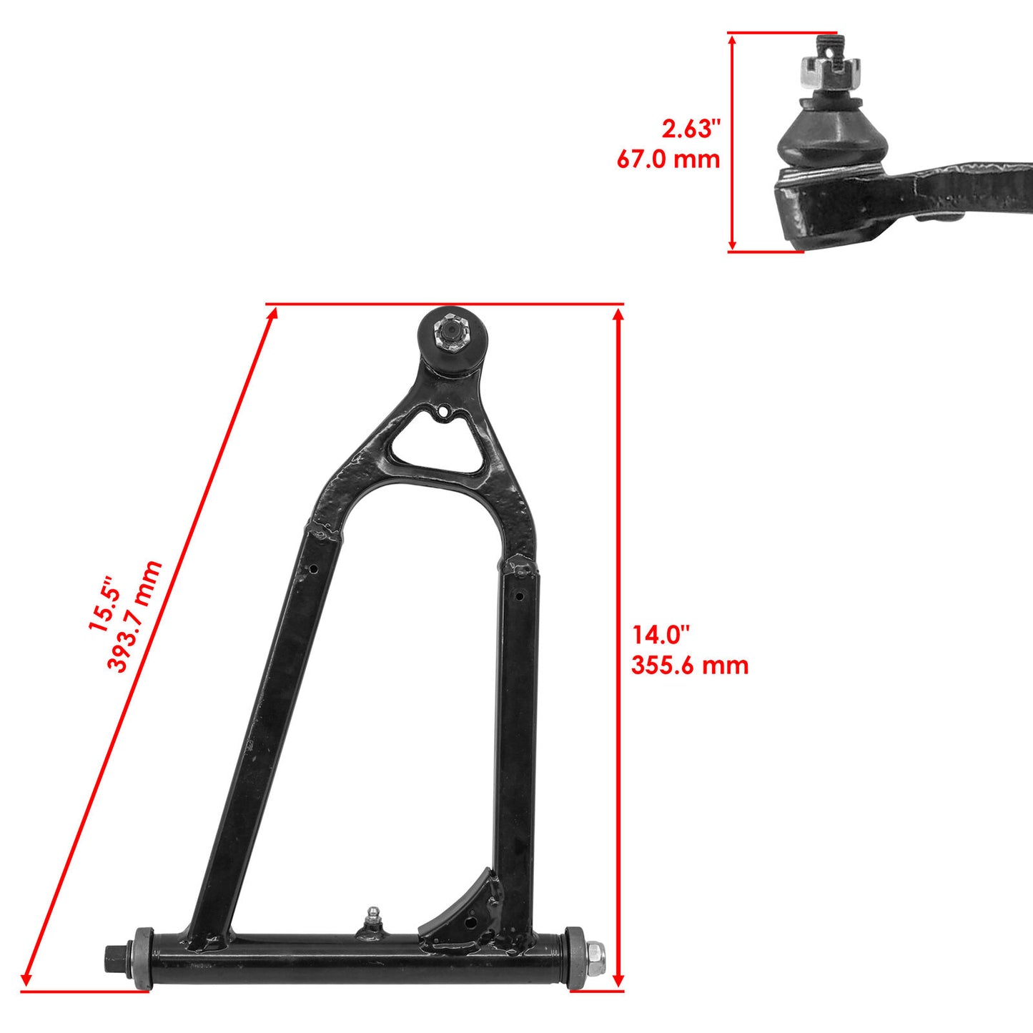 Front Upper Right A-Arm for Yamaha Raptor 700 YFM700R 2006 2007 2008 2009