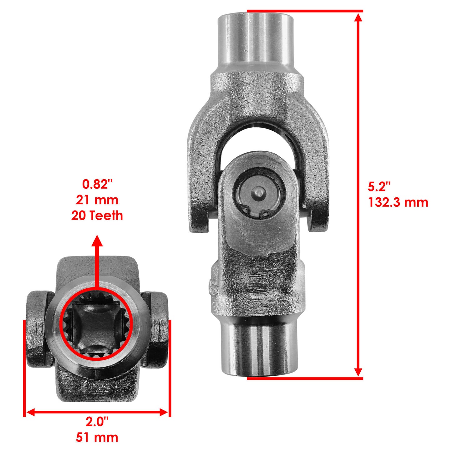 Caltric U-Joint Yoke Joint for Honda  40210-HC4-000 40210-HM5-730 40210-HN7-010