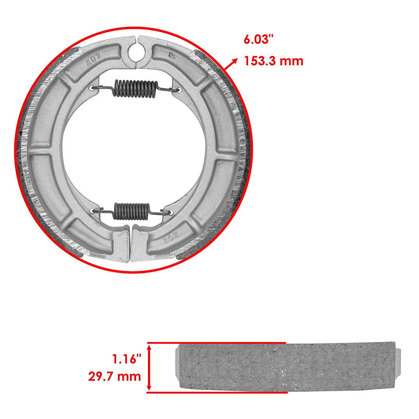 Front Brake Pads Rear Brake Shoes for Suzuki LT-F400F Kingquad 400 2008-2020