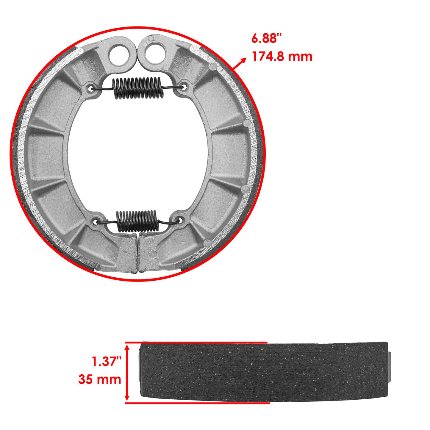 for Honda TRX500FM TRX500FPM Fourtrax Foreman 4X4 2005-2013 Rear Brake Shoes