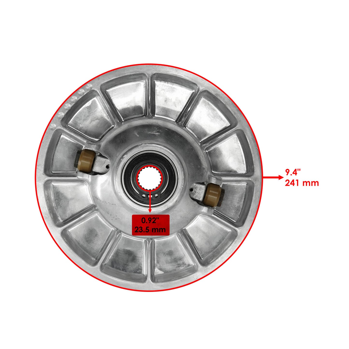 Caltric Secondary Clutch For Polaris Ranger XP 1000 All Options 2017 1323410