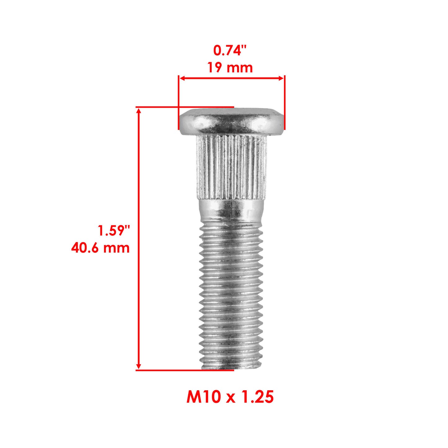 8 Front Wheel Hub Stud Bolt for Honda TRX350 Fourtrax 350 4X4 1986-1987