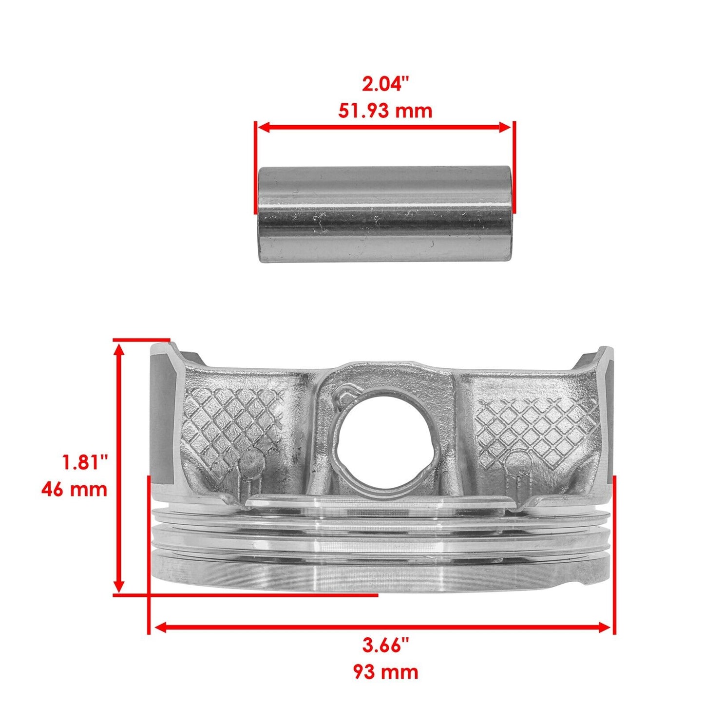 Caltric Cylinder Piston Kit w/ Rings For Polaris RZR XP 1000 2014 2015 2016-2023