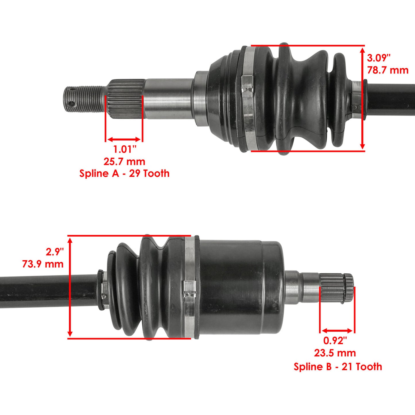 Caltric Front Right CV Axle For Can-Am Traxter Max HD9 HD10 2018-2024 SidexSide