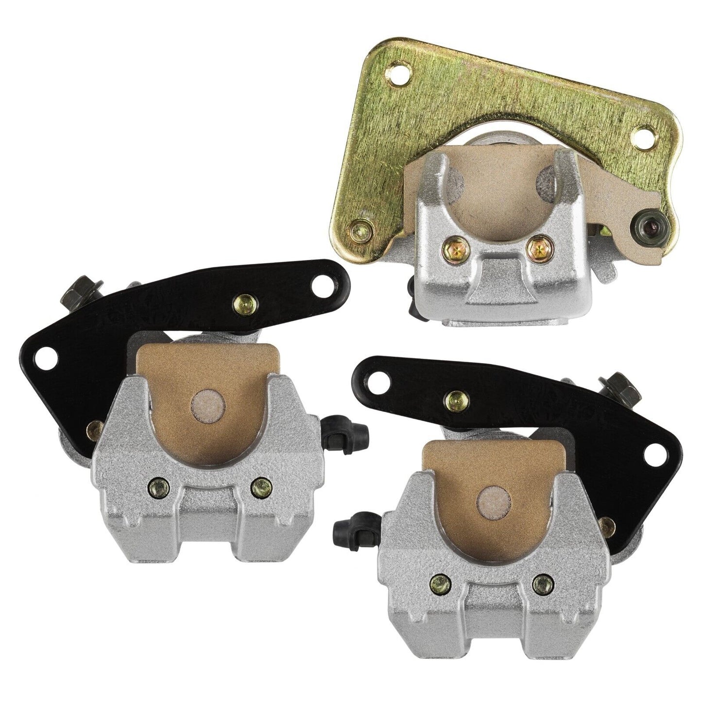 Front And Rear Brake Caliper W/Pads For Yamaha Kodiak 400 YFM400 4X4 2X4 2000-02