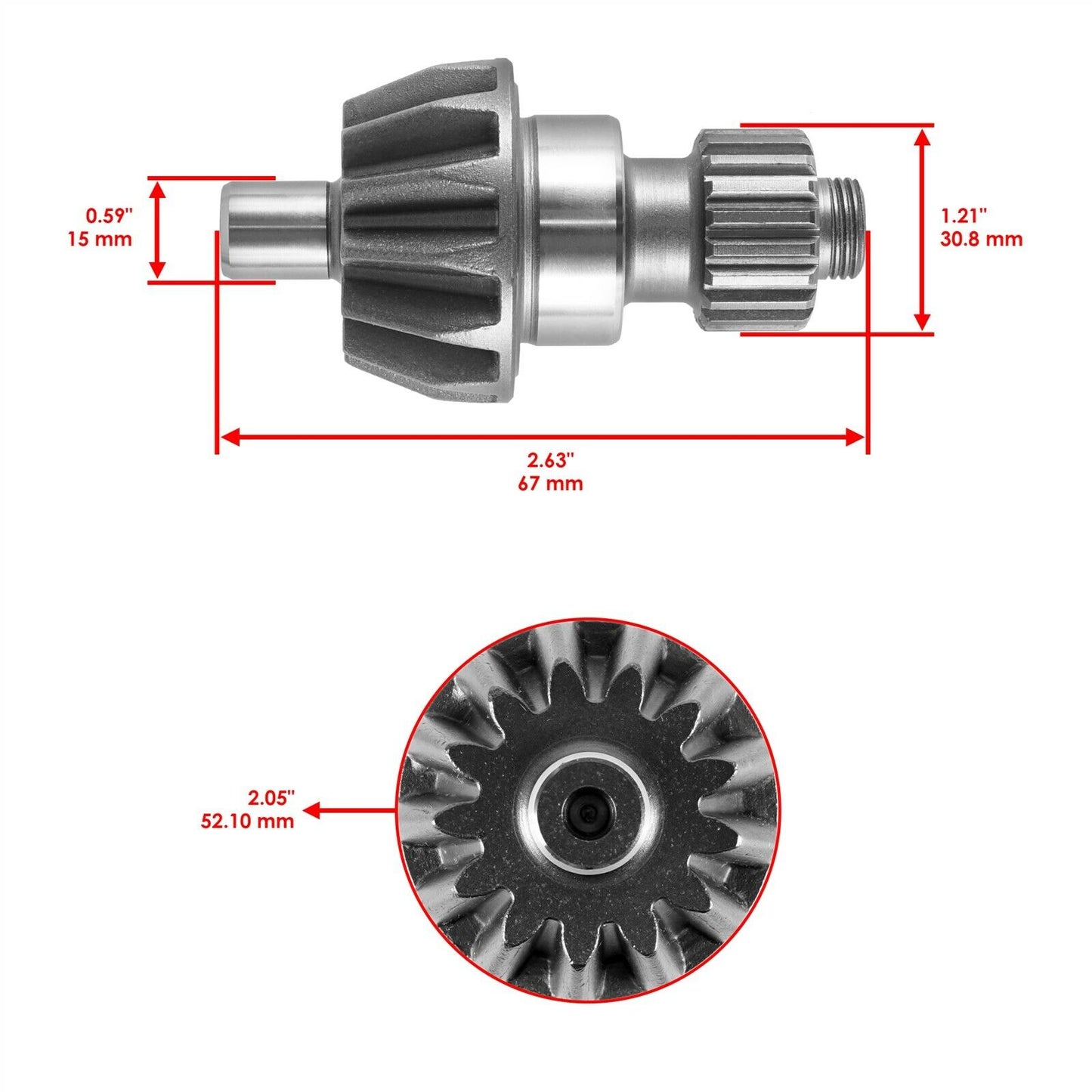 Caltric 41431-HP5-600 41421-HP5-600 Rear Differential Rebuild Kit For Honda