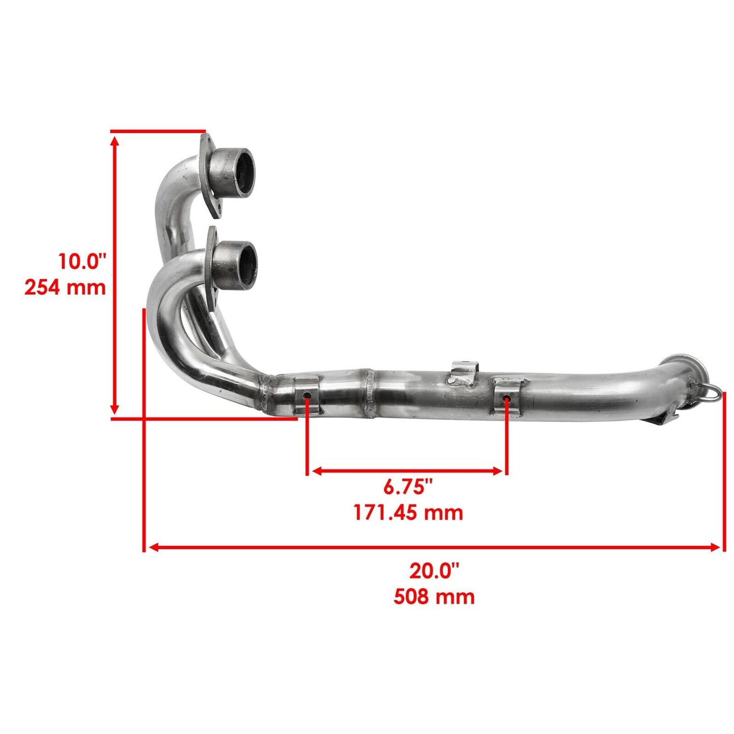 Exhaust Pipe With Gaskets For Yamaha Grizzly 700 YFM700FGPH 4x4 Hunter FI 09-13