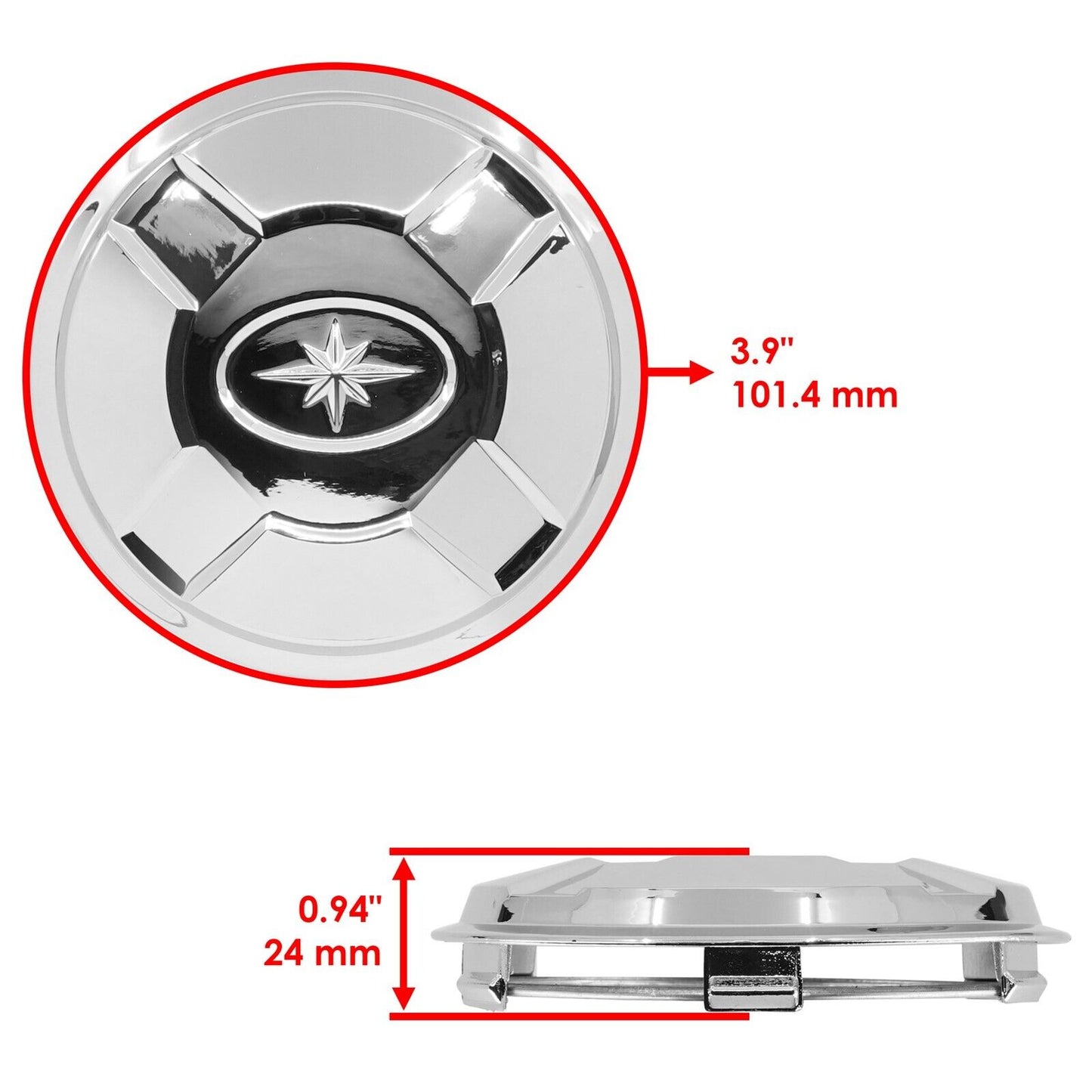 Front & Rear Wheel Hub Cover for Polaris Sportsman 550 Touring 2010-2014 / 4x