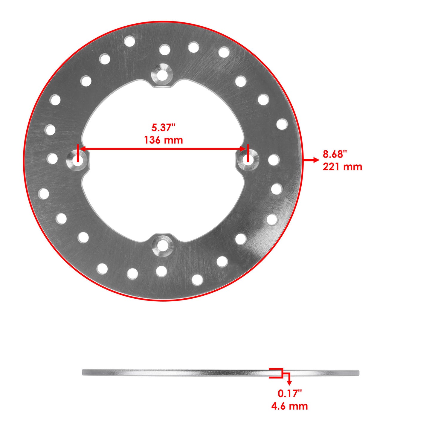 Front Brake Disc Rotor for CanAm Maverick 1000 MAX 4x4 2014 2015 2016 2017 2018