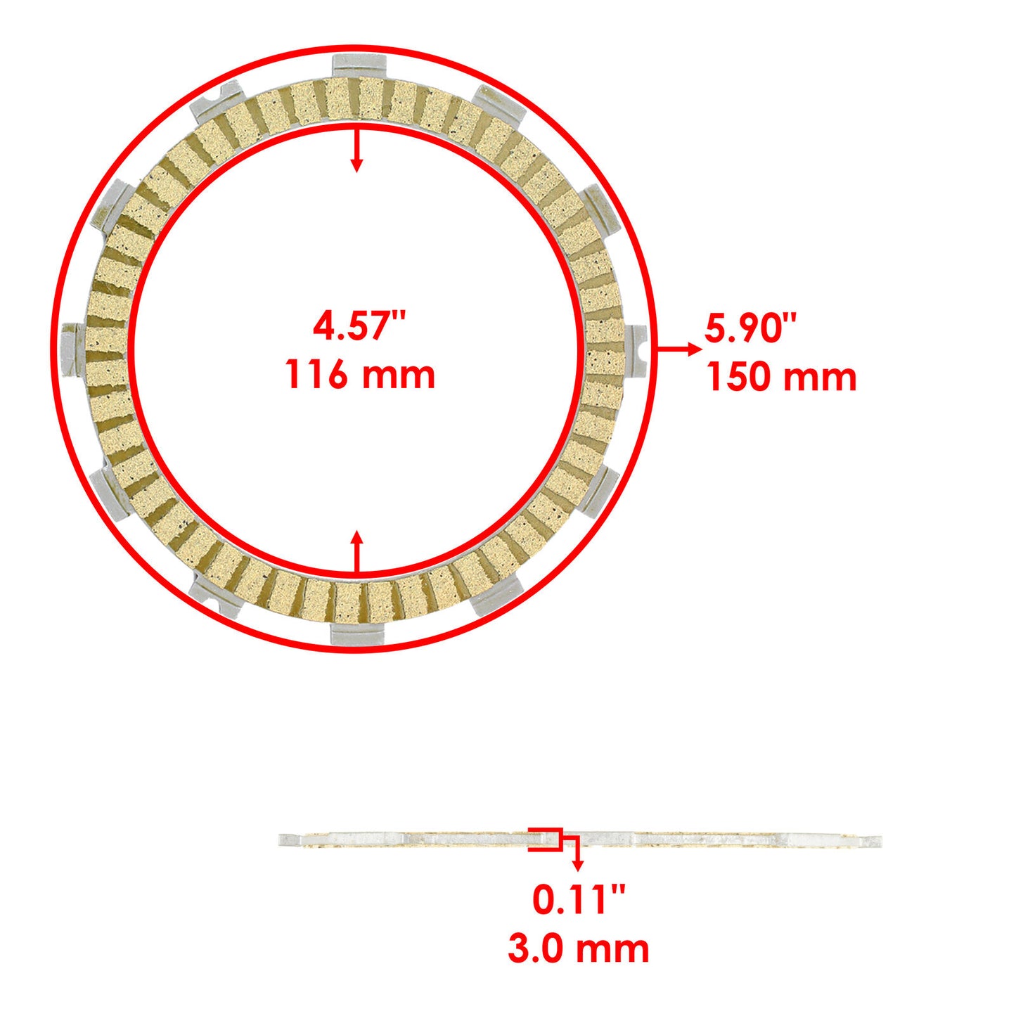 Clutch Friction Plates and Steel Plates Kit for Polaris Outlaw 500 2006 - 2007