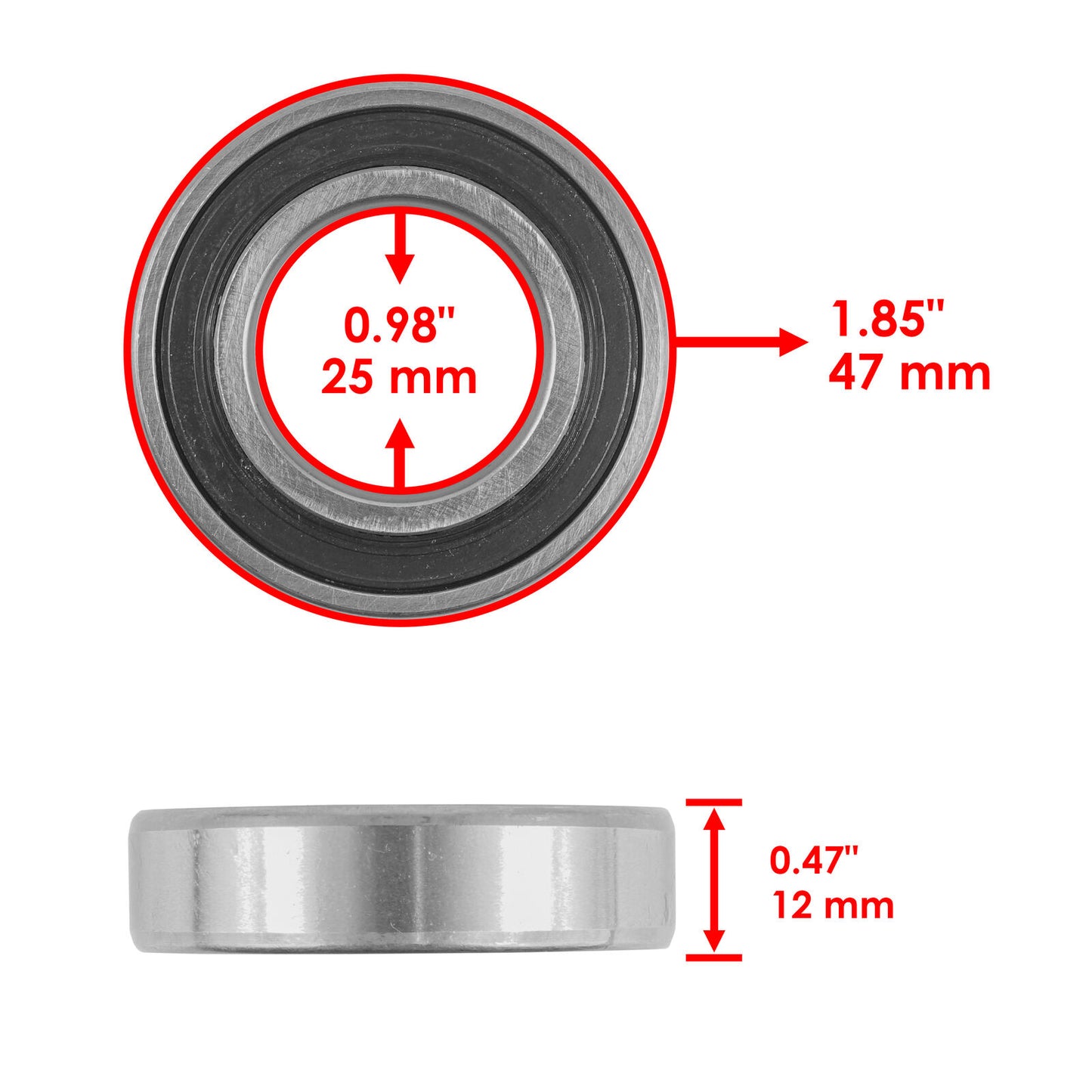 Caltric Swing Arm Bearings For Kawasaki Z1000 ZR1000 2003-2006 601B6005