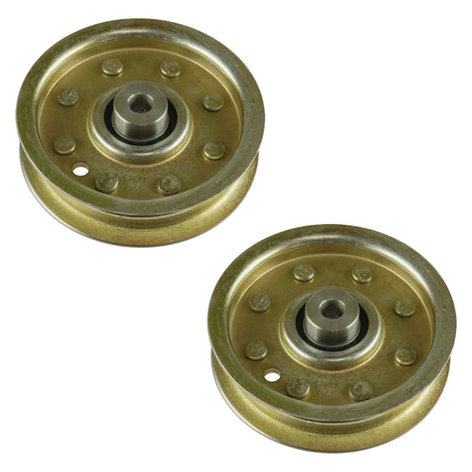 2x Flat Idler Pulley For Cub Cadet RZT-L 42 Tractor 42"Deck 2016