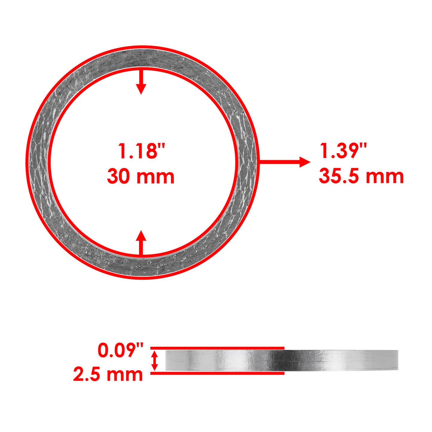 2 Exhaust Pipe Gasket for Can-Am Bombardier DS650 Baja X 2000-2007 / 707600069