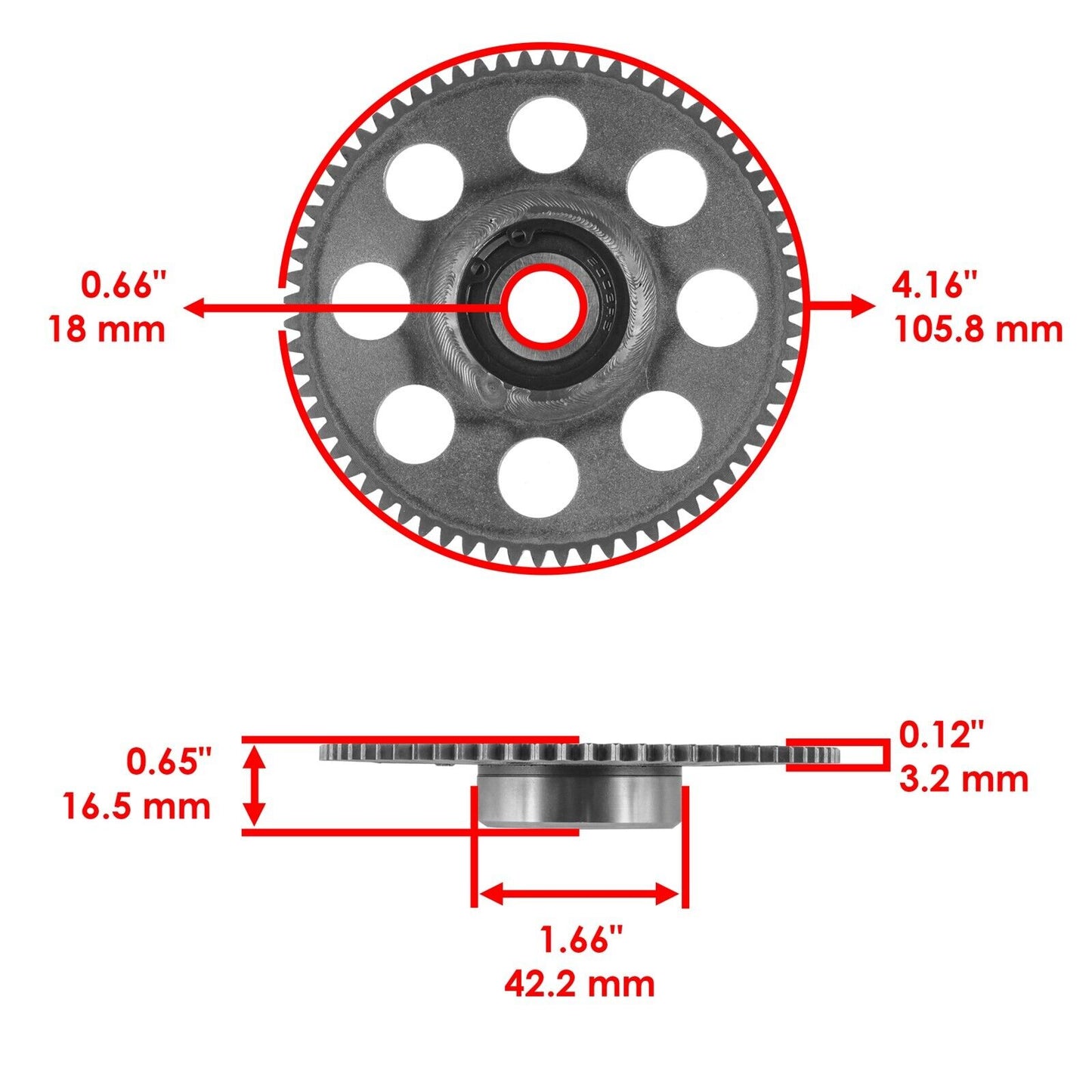 Caltric Kick Start Gear For Polaris Predator 50 2007 0453466 New