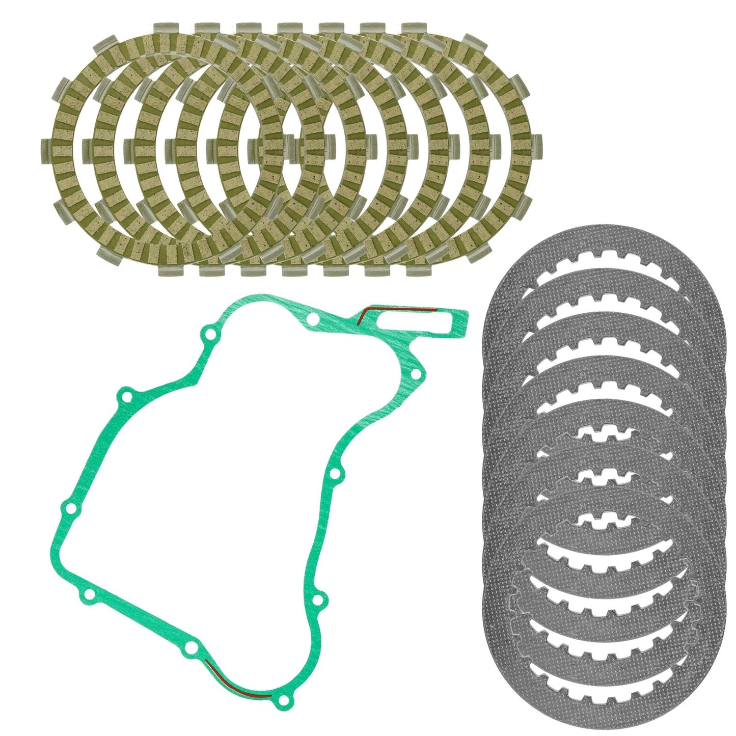 Clutch Friction Steel Plates and Gasket for Honda CR125R 1990 1991 1992 - 1999