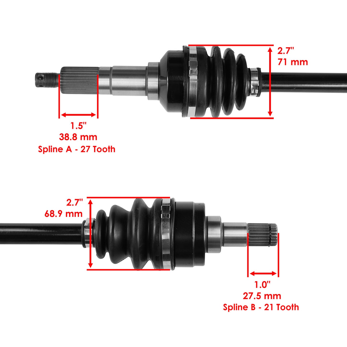 Front Right Complete CV Joint Axle for Yamaha Big Bear 350 YFM350FW 4WD 1989-96