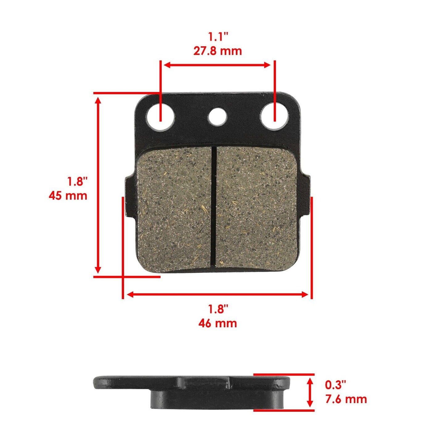 Rear Brake Disc Rotor w/ Brake Pads fits Yamaha Warrior 350 YFM350X 1990 - 2004