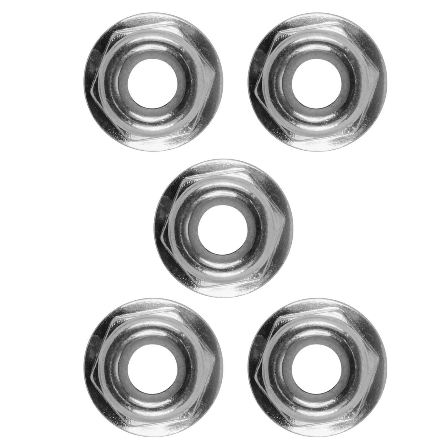 5x Flanged Nylok Nut For Polaris 7542153 1/4-20