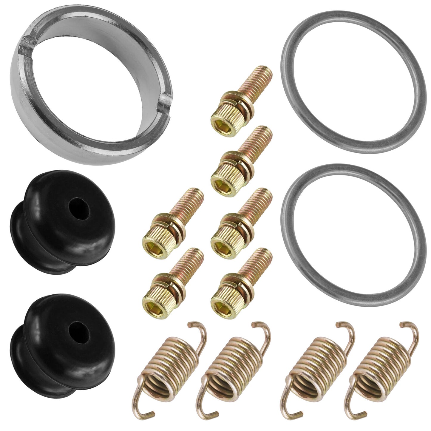 Exhaust Muffler Silencer Gasket Seal Spring Kit For Polaris RZR 4 XP900 2012-14