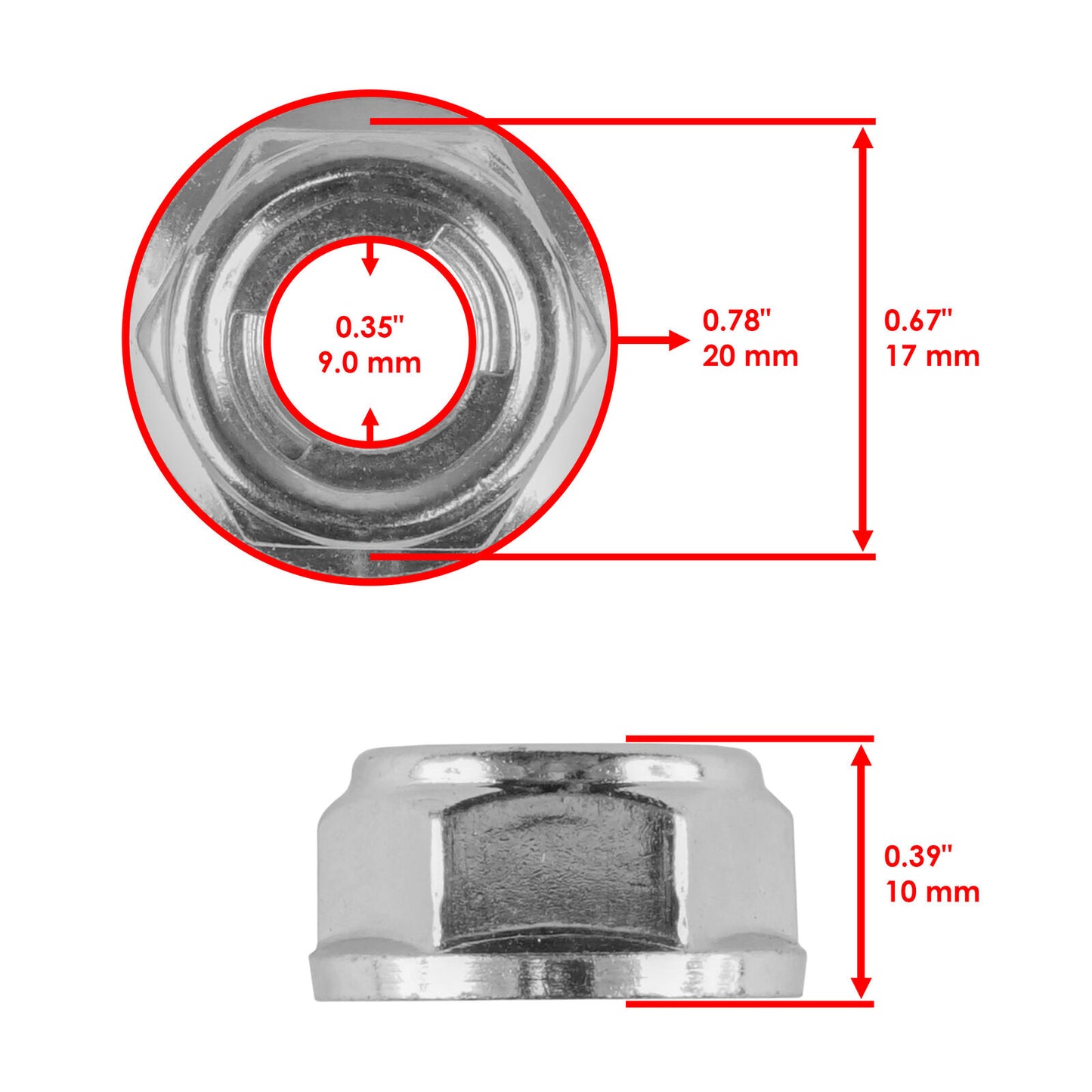 4x Rear Axle Sprocket Nut For Honda 90304-GE8-000 90304-KCS-920 90304-GE8-003