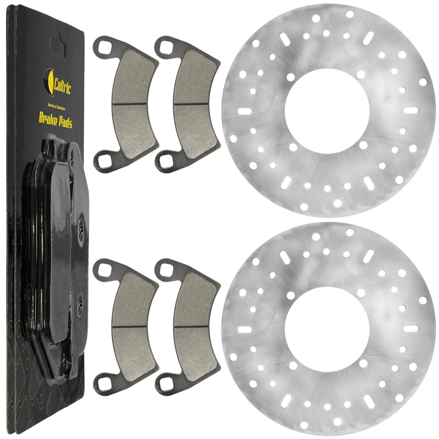 2 Front Brake Disc Rotor And Pads for Polaris Ranger Crew 570 EFI 2014 2016-2021