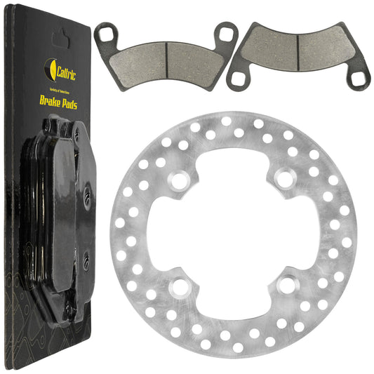 Front Brake Disc Rotor And Pads for Polaris RZR 4 800 2010 2011 2012 2013 2014