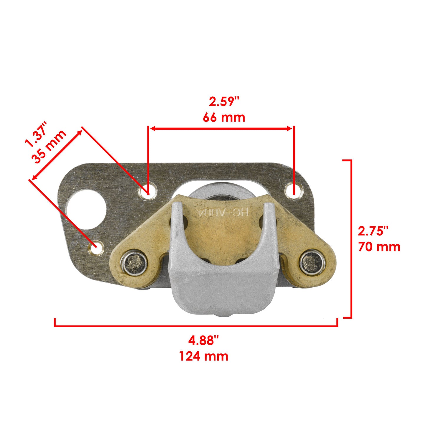 Front Left Right Brake Caliper w/ Brake Pad for Polaris Trail Boss 330 2003 2004