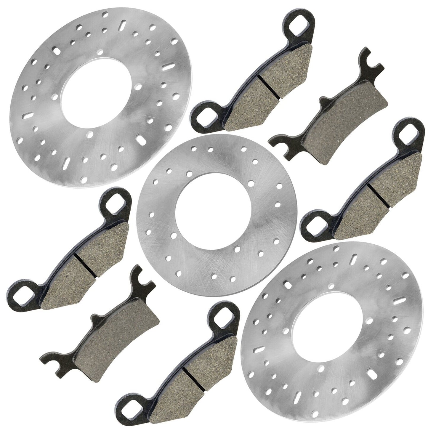 Front Rear Brake Disc Rotor W/ Pads For Polaris Sportsman 600 700 2002 2003-2006