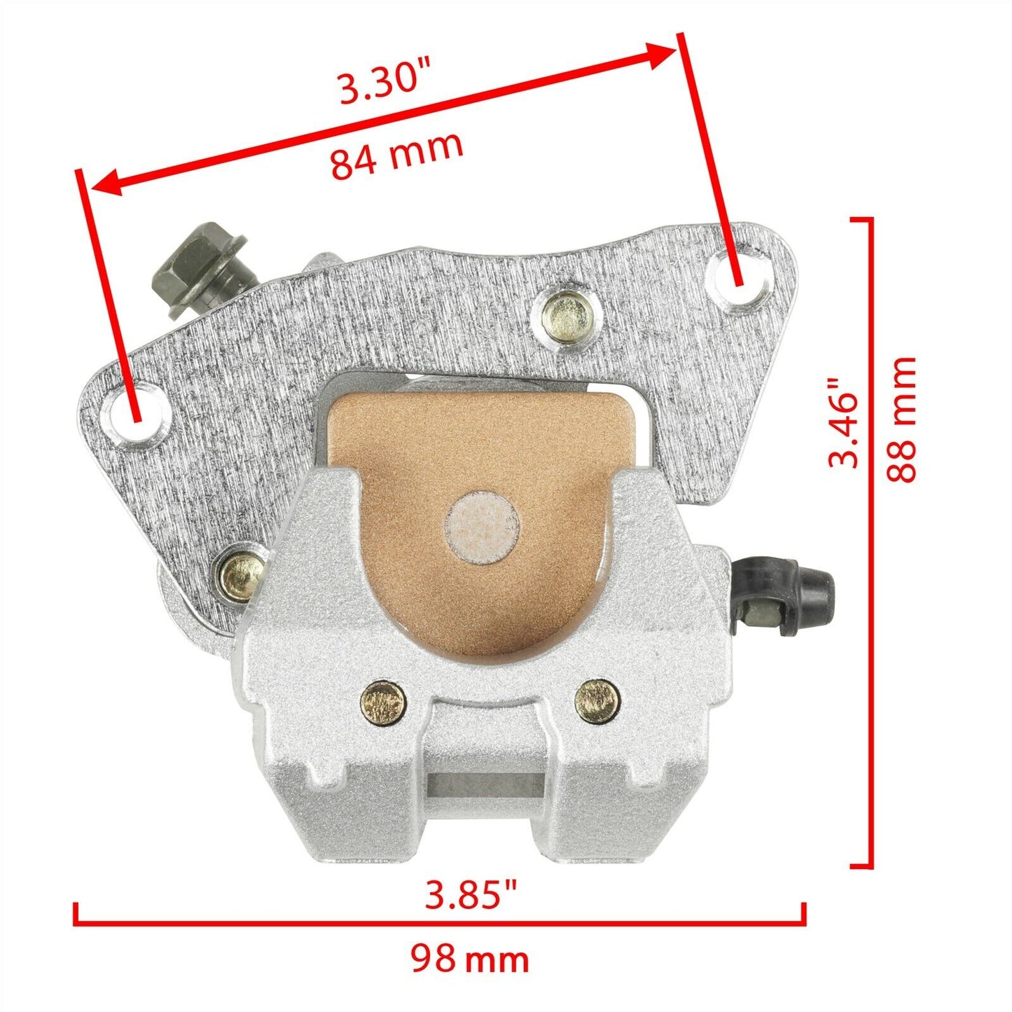 Front Left Right Brake Caliper w/ Discs for Yamaha Grizzly 660 YFM660F 4X4 03-08