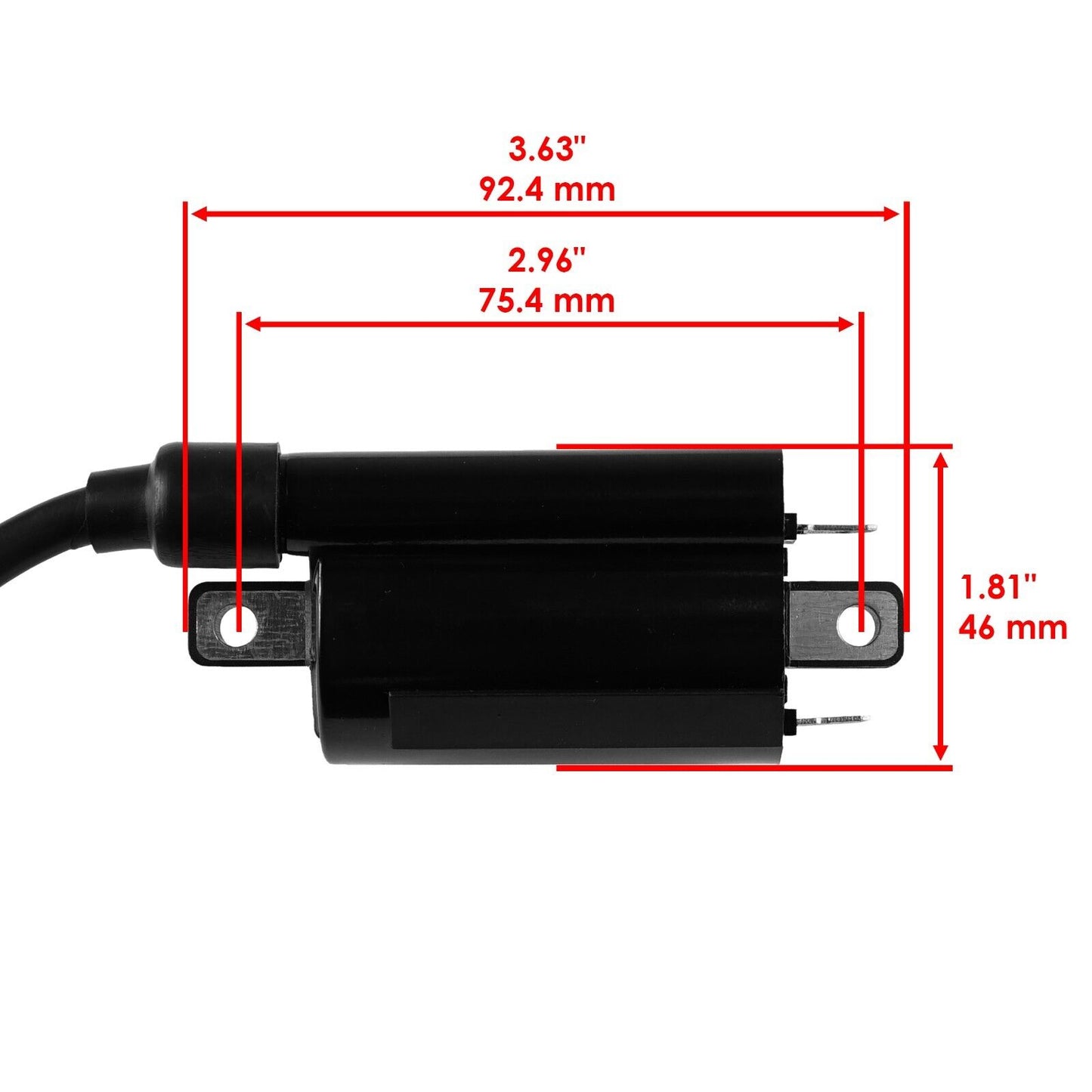 Caltric Ignition Coil w/ Spark Plug Cap For Yamaha Grizzly 700 YFM700 2007