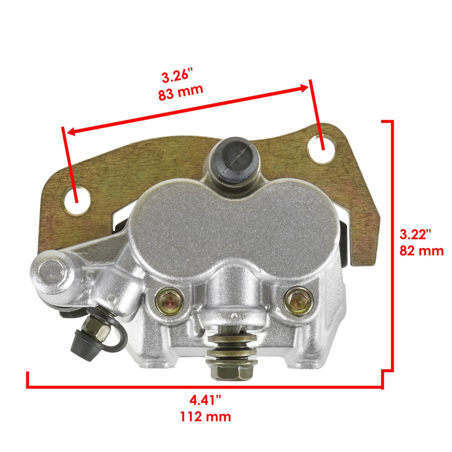 Front Left Brake Caliper Disc Rotor Pads for Yamaha Rhino 700 YXR700 4X4 2008-13