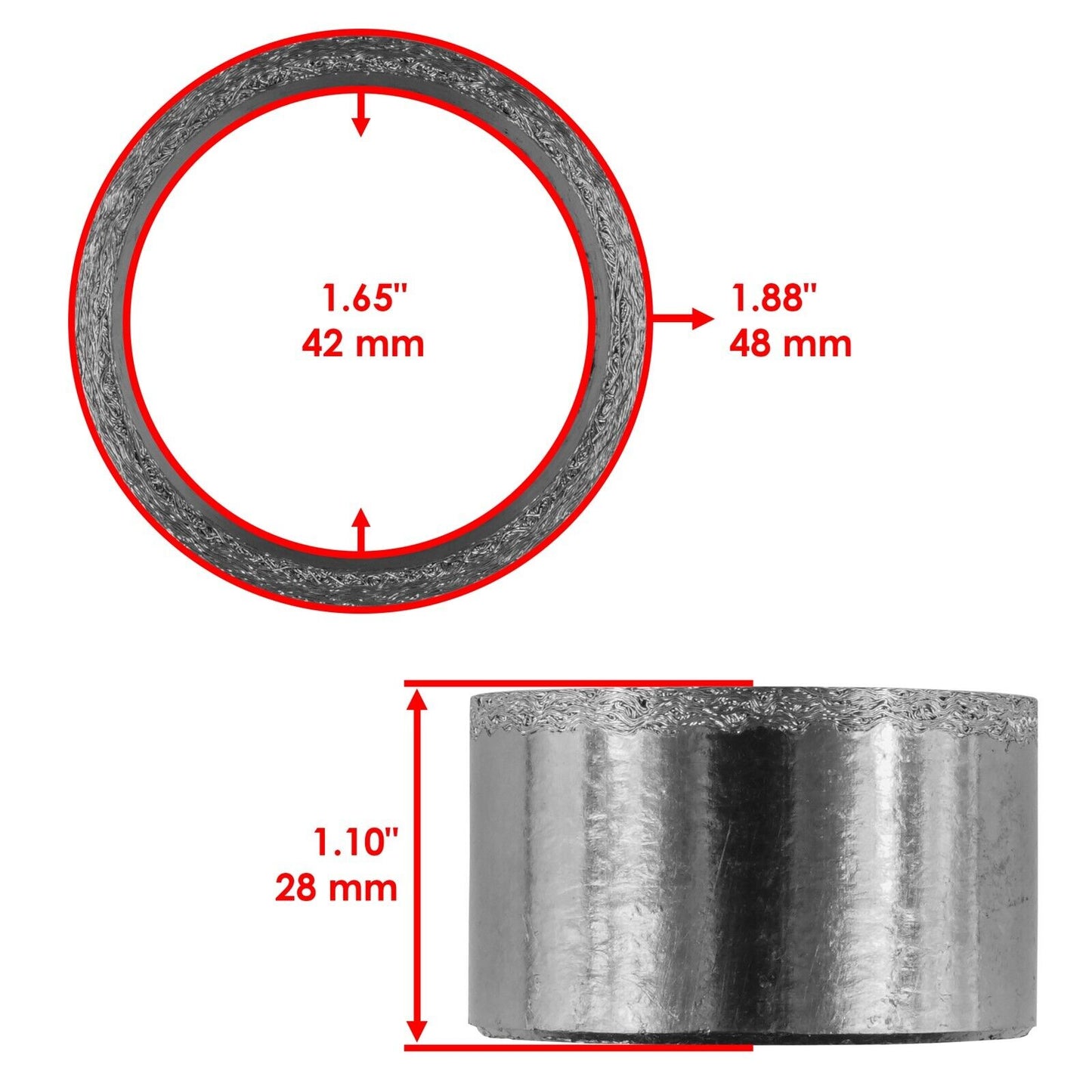 Caltric Muffler Gasket For Suzuki 14181-29E02 14181-29E00 New